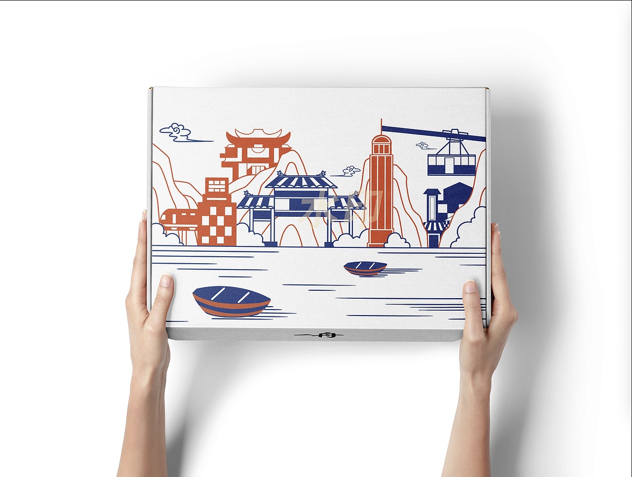 重庆地标建筑➕美食——版画商业插画