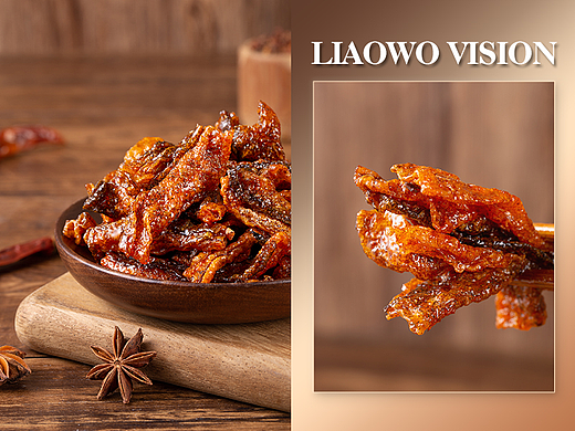 餐食饮品 | 爆汁鱼皮 x 零食拍摄 x LIAOWO VISION
