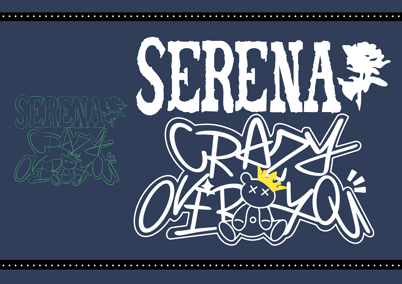 手绘涂鸦LOGO印花——中英文字体