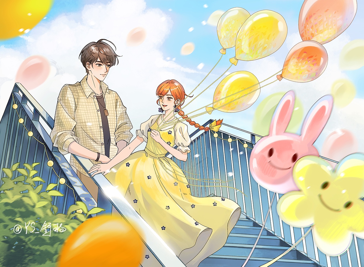 初夏的风，轻柔地吹（图ZMzkwMjAzNDIw） - 商业插画 - 站酷设计师YS_舒羽原创素材 - 站酷ZCOOL