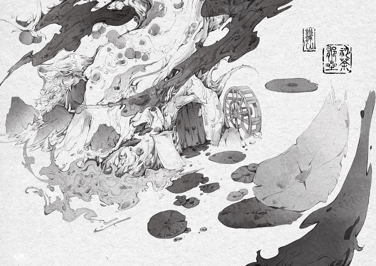 门神（图ZMzkwMjA5OTE2） - 艺术插画 - 站酷设计师酉时鱼鱼原创素材 - 站酷ZCOOL
