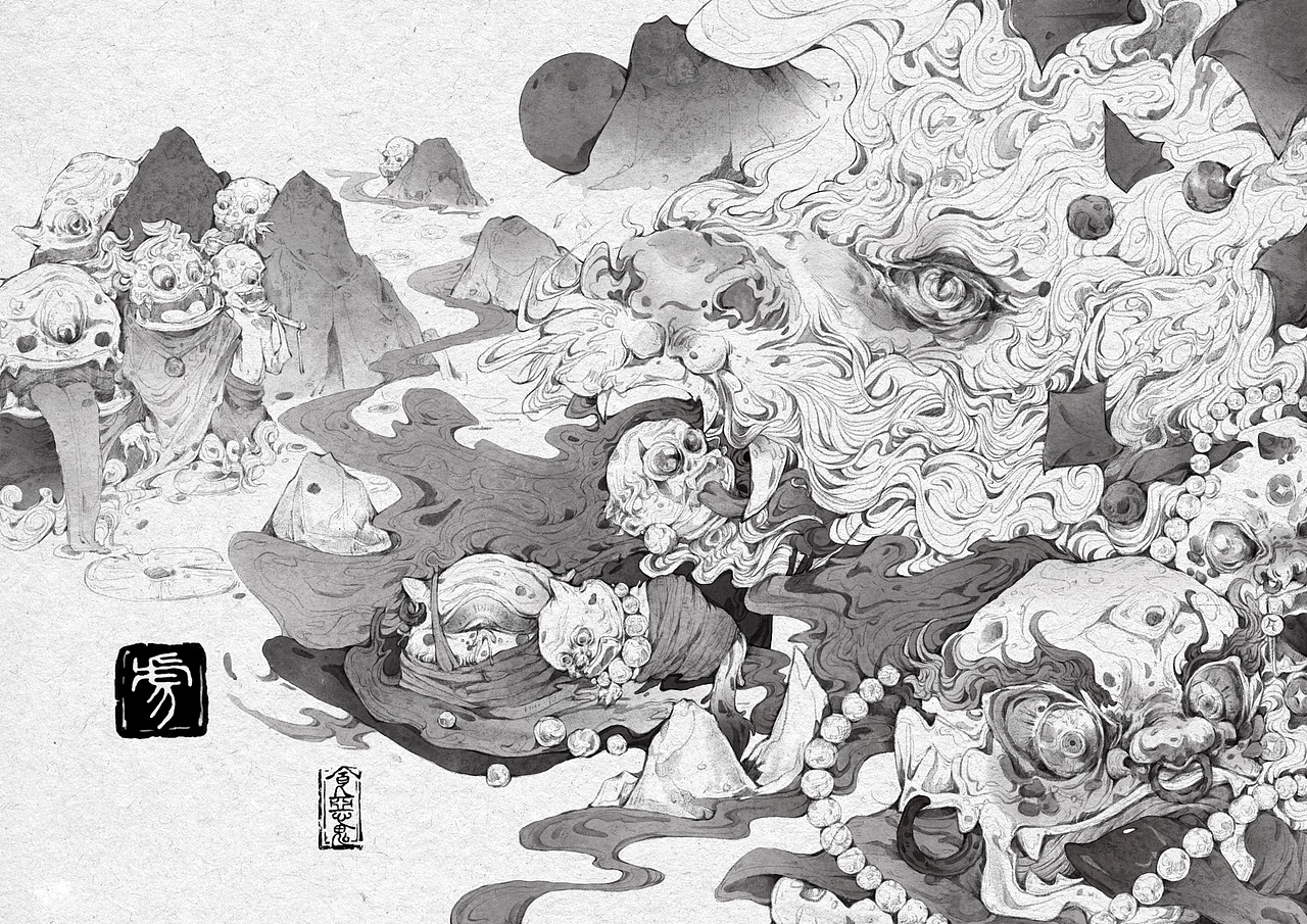 门神（图ZMzkwMjA5OTI0） - 艺术插画 - 站酷设计师酉时鱼鱼原创素材 - 站酷ZCOOL