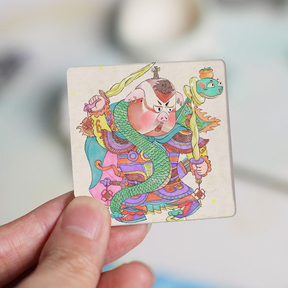 为蛇年设计的小门神