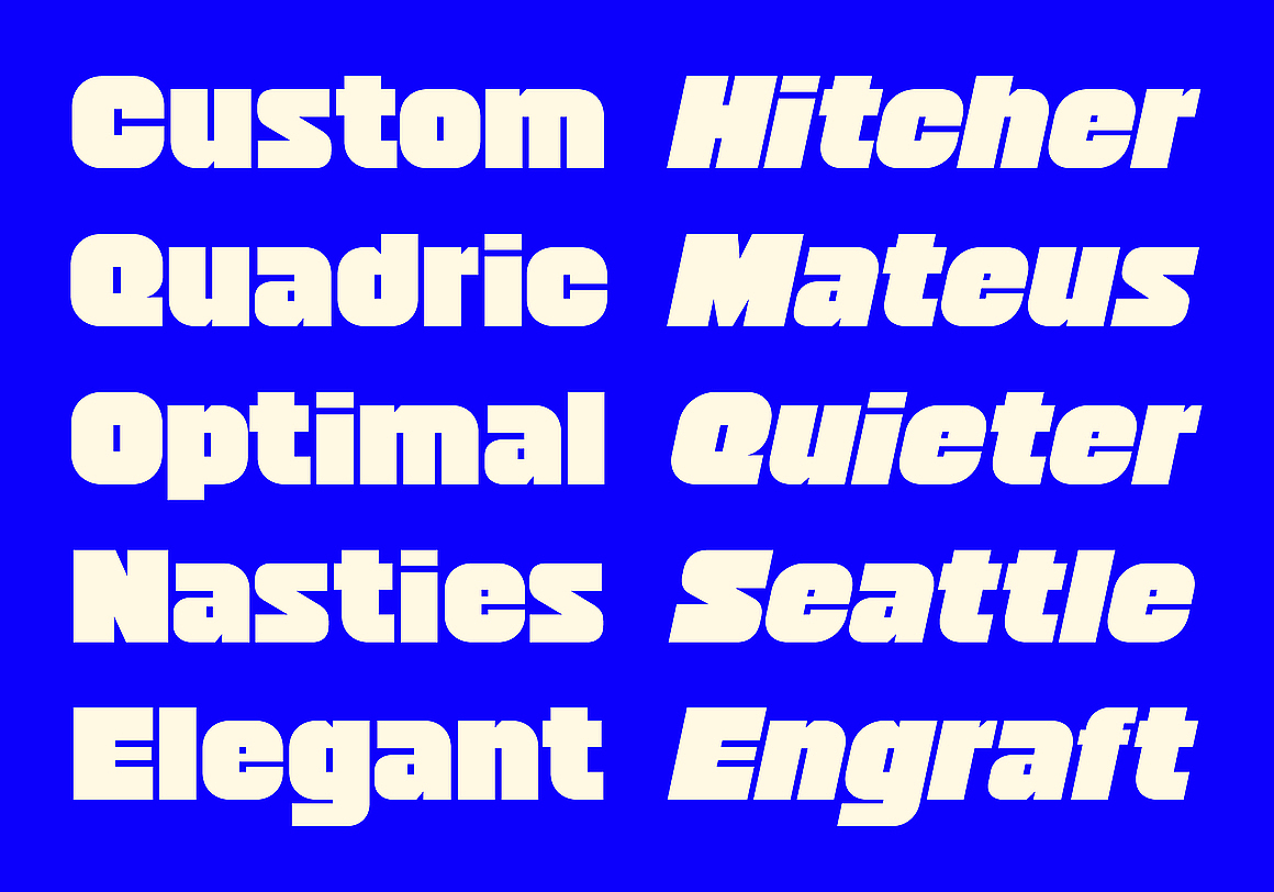 现代时尚粗体字海报封面标题宣传标语无衬线英文字体