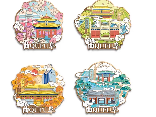 城市纪念品文创冰箱贴设计