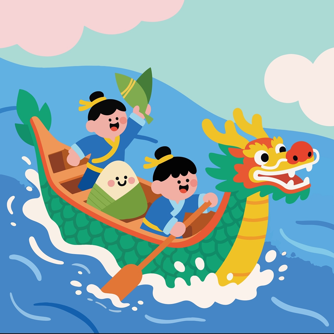 端午节快乐原创插画（图ZMzkwMjI0ODM2） - 商业插画 - 站酷设计师Z775355091原创素材 - 站酷ZCOOL