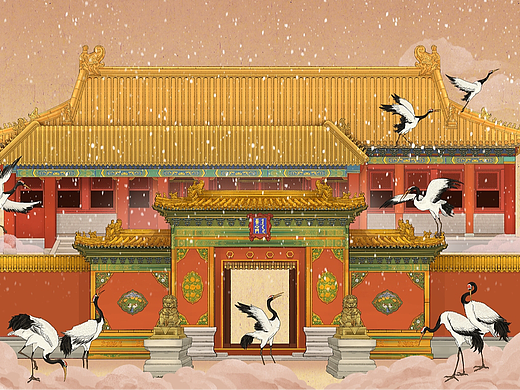 故宫主题—瑞兽的世界插画