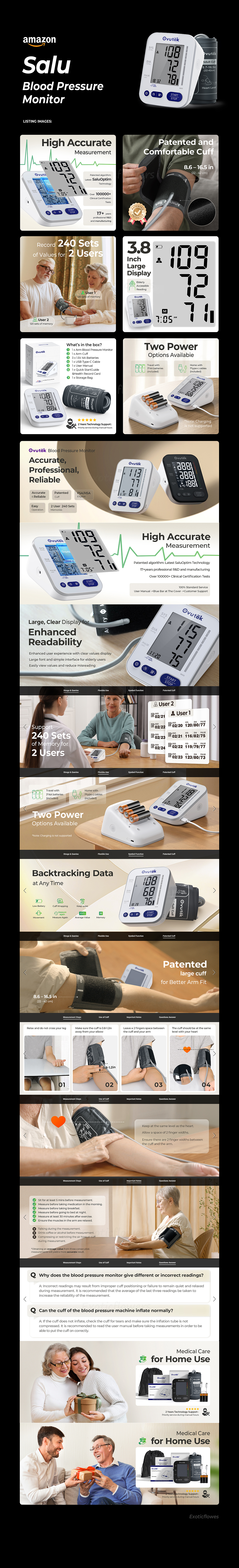 Amazon亚马逊电商 血压计 详情页设计合集（图ZMzkwMjM1NDA4） - 电商 - 站酷设计师Exoticflowers原创素材 - 站酷ZCOOL
