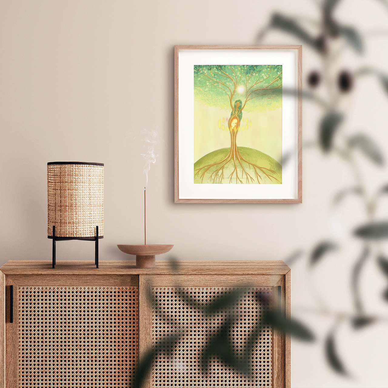 母亲节插画：母神树（图ZMzkwMjM2NTQ4） - 艺术插画 - 站酷设计师小鹿羽原创素材 - 站酷ZCOOL