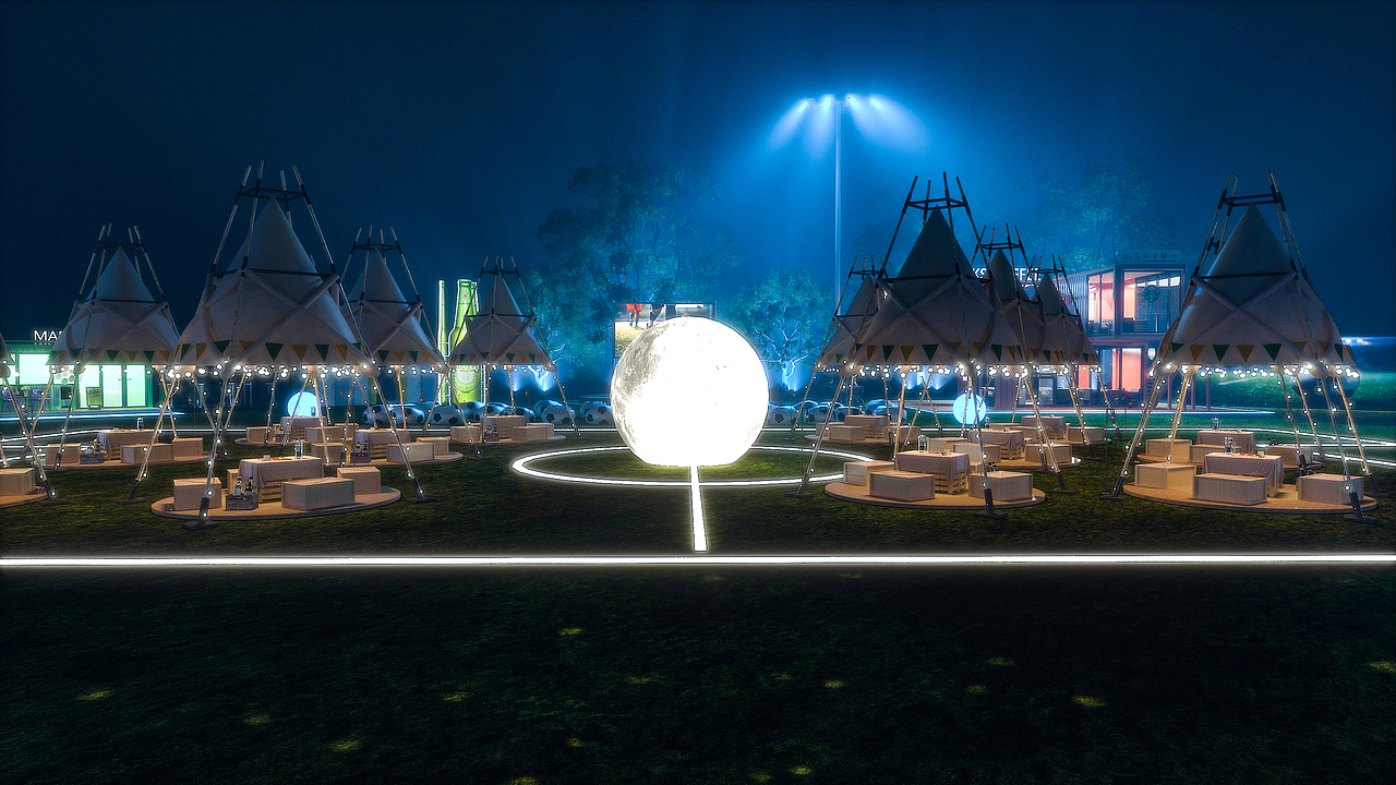 足球之夜集装箱集市设计