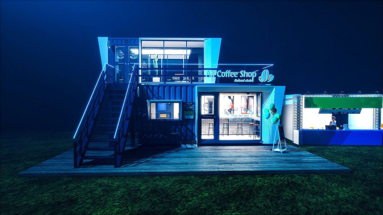 足球之夜集装箱集市设计