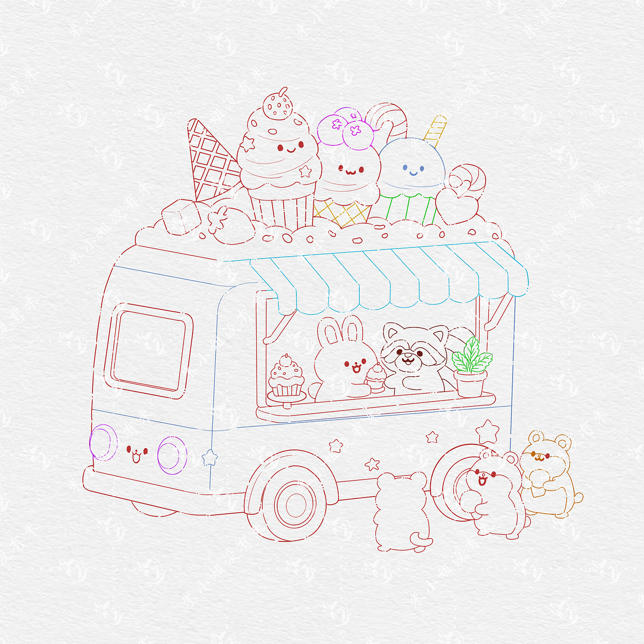 小场景（图ZMzkwMjQxNTA0） - 商业插画 - 站酷设计师米小姐没有米原创素材 - 站酷ZCOOL