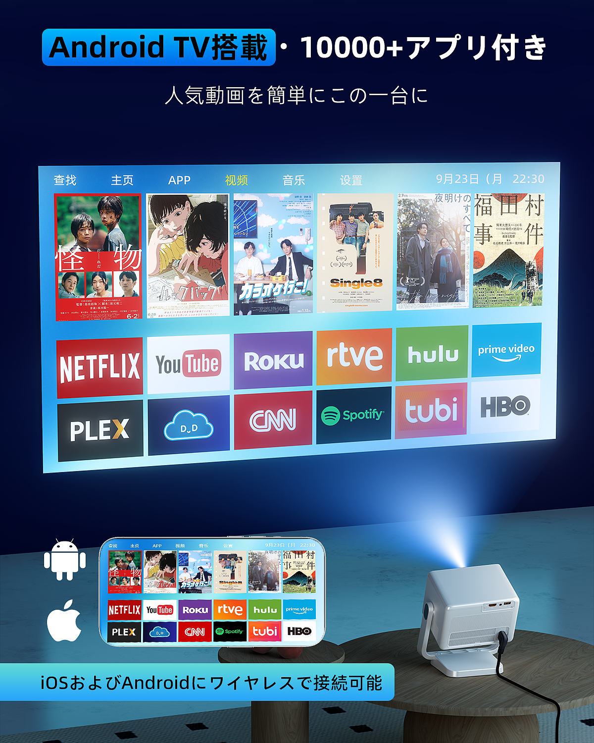 (投影仪)亚马逊主图/A+/品牌故事,室内,室外场景