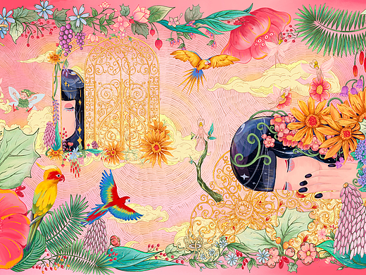 《春之伊甸》原创插画作品