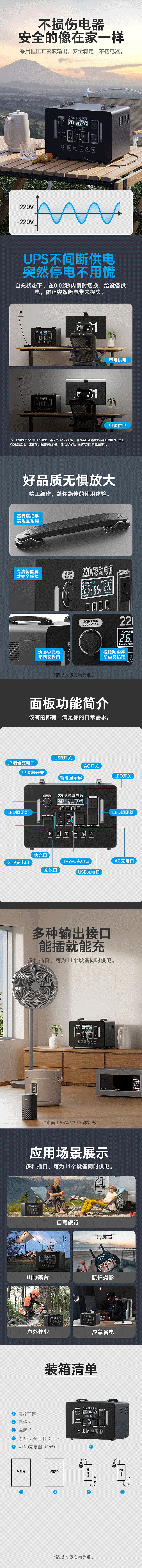 户外电源详情页一套