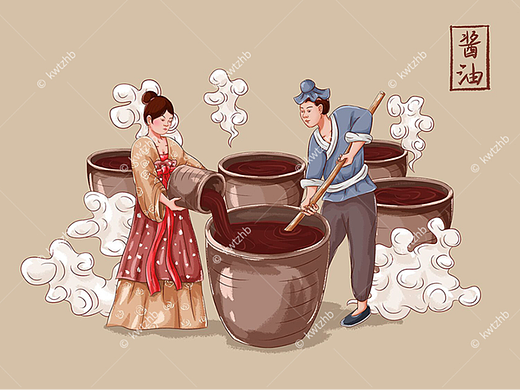 传统酱油制作工艺图