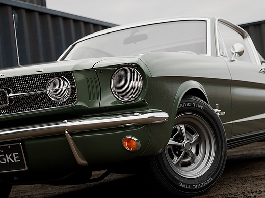 C4D&OC 1965_Ford_Mustang福特野马 汽车渲染