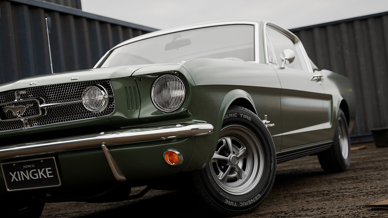 C4D&OC 1965_Ford_Mustang福特野马 汽车渲染（图ZMzkwMjQ4NTQ0） - 机械/交通 - 站酷设计师Xinggg原创素材 - 站酷ZCOOL