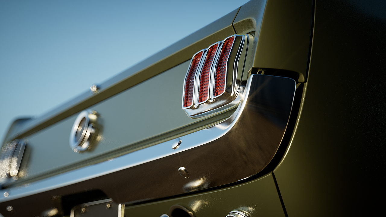C4D&OC 1965_Ford_Mustang福特野马 汽车渲染（图ZMzkwMjQ4NTY4） - 机械/交通 - 站酷设计师Xinggg原创素材 - 站酷ZCOOL