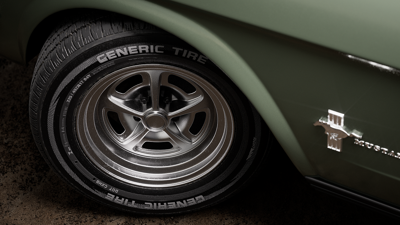 C4D&OC 1965_Ford_Mustang福特野马 汽车渲染（图ZMzkwMjQ4NTY0） - 机械/交通 - 站酷设计师Xinggg原创素材 - 站酷ZCOOL