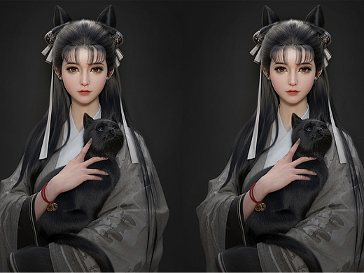 Maya-古风少女角色模型制作教程。maya建模基础教程