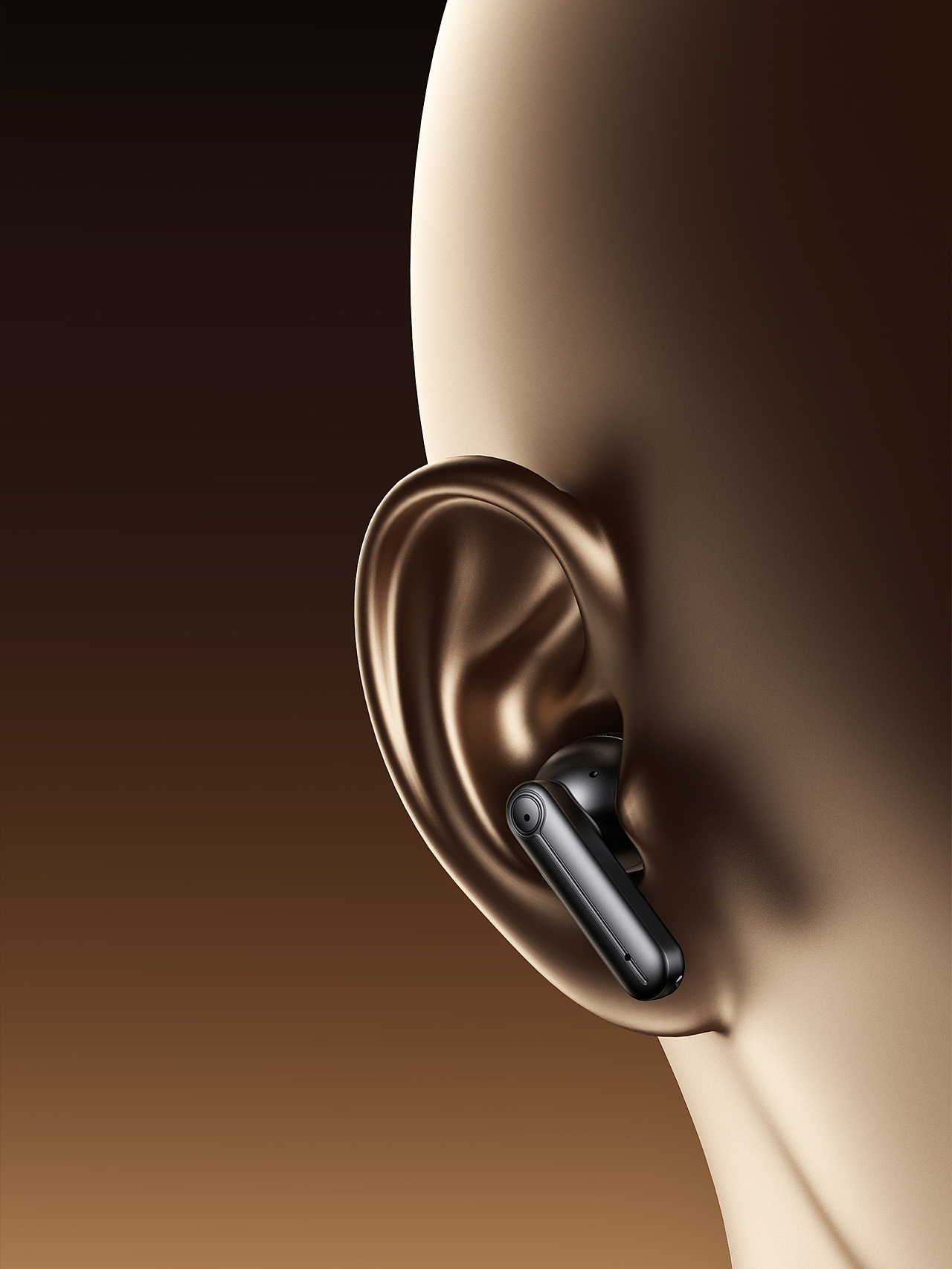 蓝牙耳机 × 产品建模效果图渲染