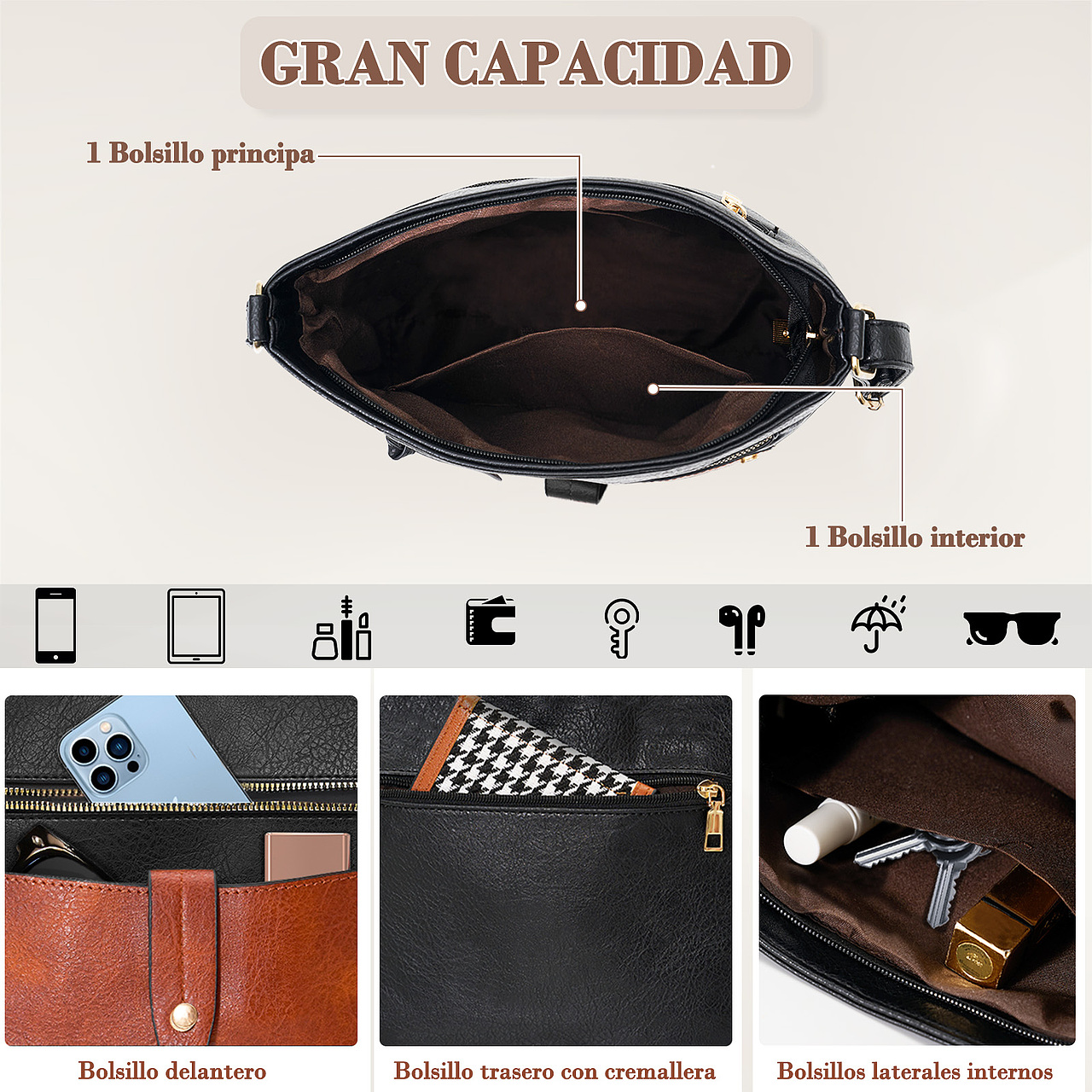 亚马逊斜挎包（女包）主图''A+"