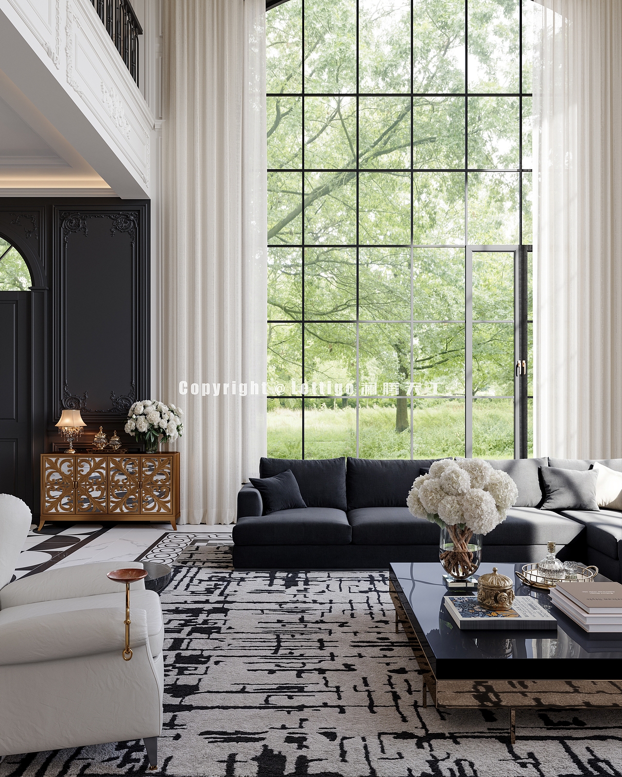 ​​香奈儿法式别墅，每个角落都透露着高贵（图ZMzkwMjgwMzY0） - 家装设计 - 站酷设计师澜腾天工W原创素材 - 站酷ZCOOL