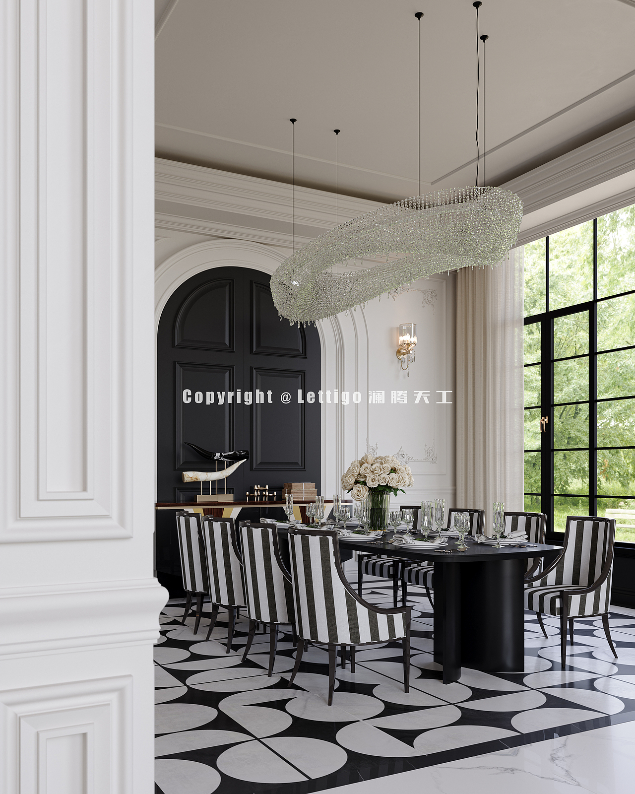 ​​香奈儿法式别墅，每个角落都透露着高贵（图ZMzkwMjgwMzgw） - 家装设计 - 站酷设计师澜腾天工W原创素材 - 站酷ZCOOL