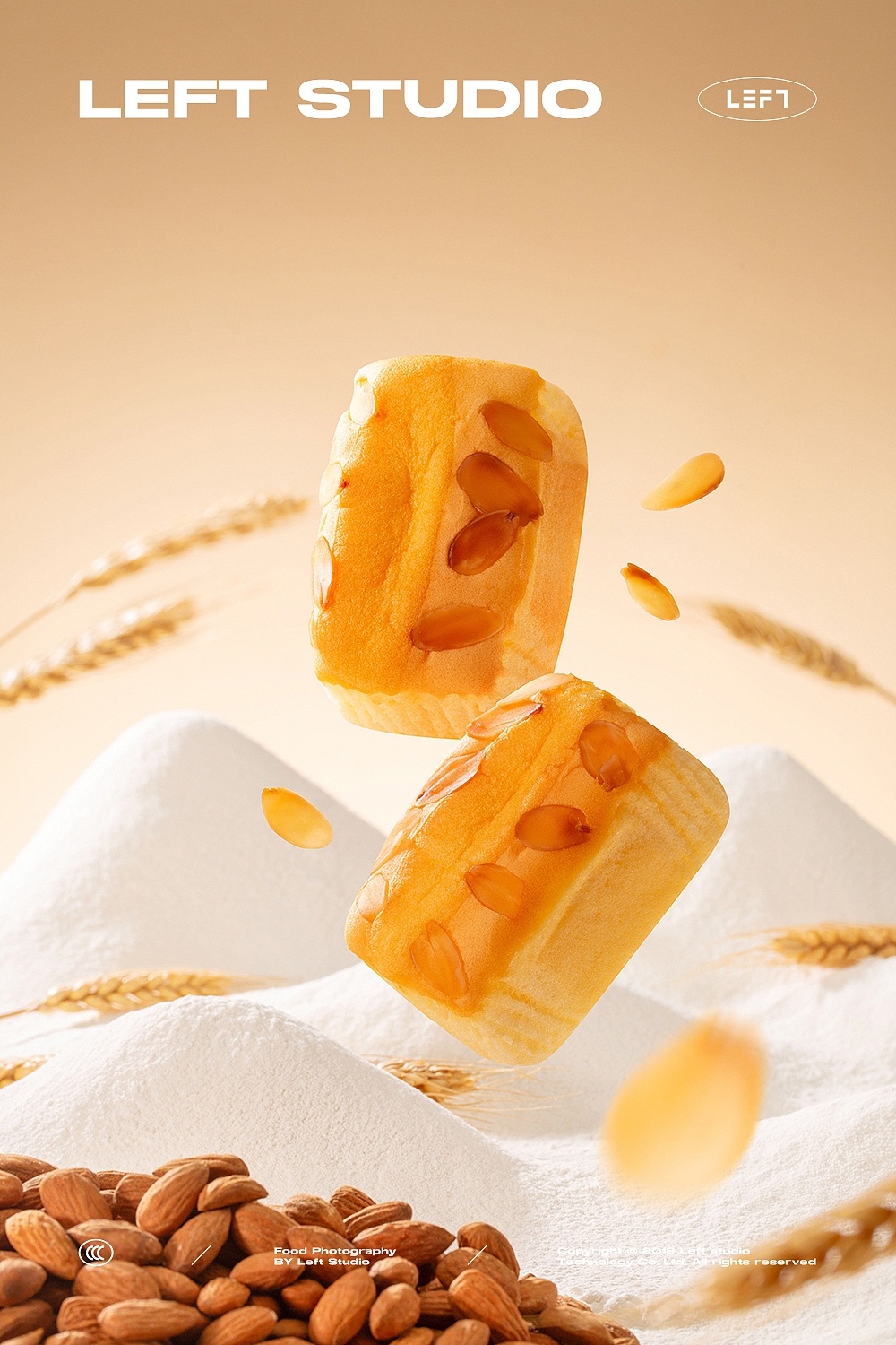 三只松鼠 × LeftStudio｜巴旦木云朵蛋糕（图ZMzkwMjkwOTMy） - 美食摄影 - 站酷设计师LeftStudio原创素材 - 站酷ZCOOL