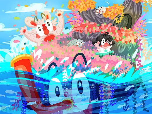 夏季夏天海岛海底海边清凉分镜