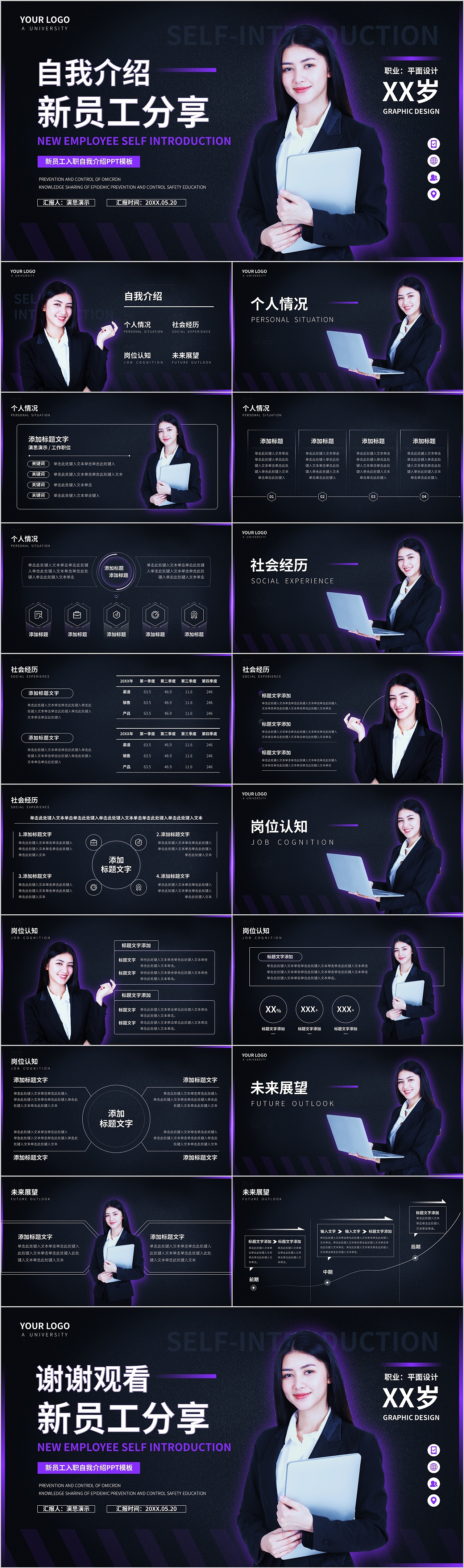 新员工入职自我介绍PPT模板