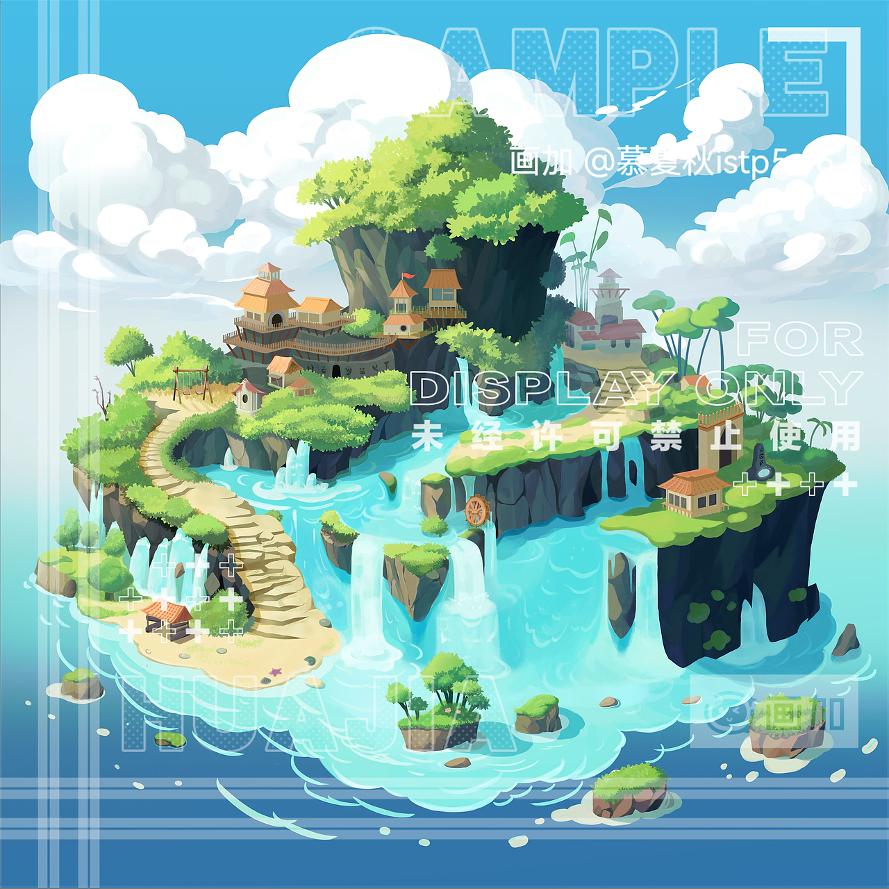 场景设计——《海上孤岛》绘画过程