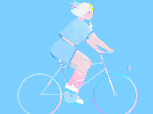 尧小花-渐变单车