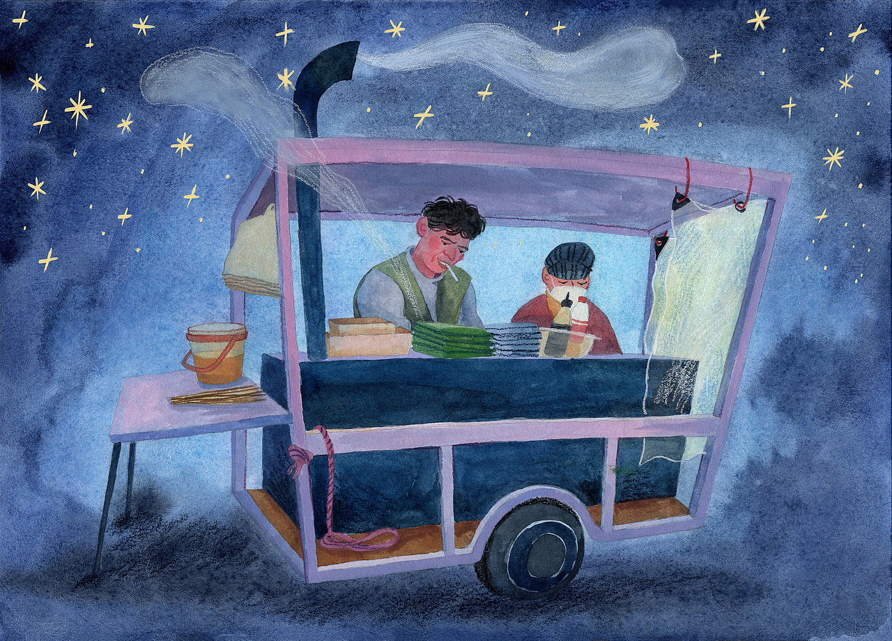 未央炙夜-手繪插畫（圖ZMzkwMzI4NTc2） - 創(chuàng)作習作 - 站酷設計師慕君mj原創(chuàng)素材 - 站酷ZCOOL