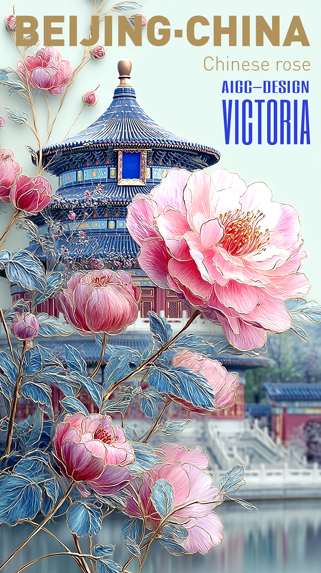 AIGC-《北京|月季花》