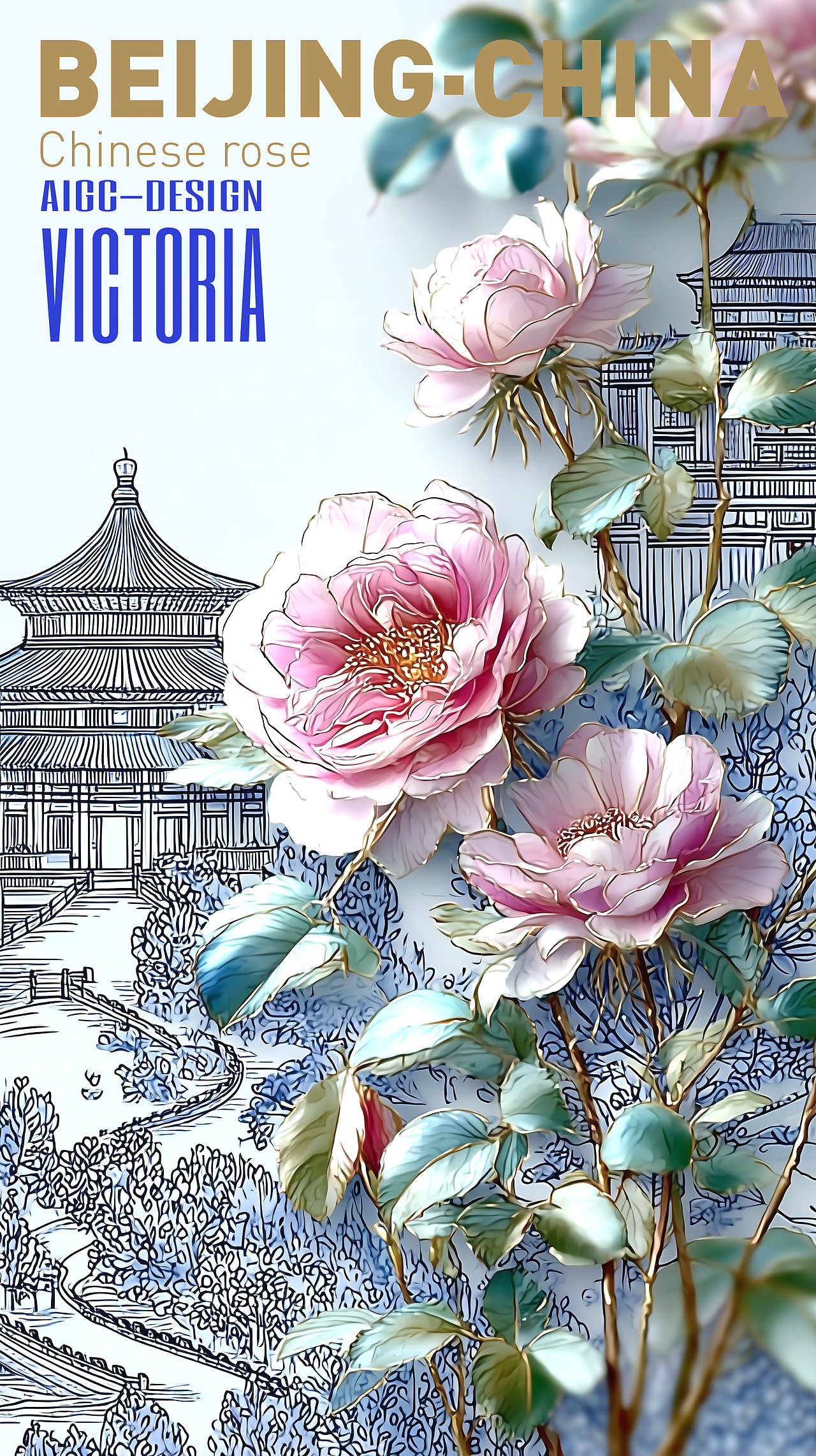 AIGC-《北京|月季花》