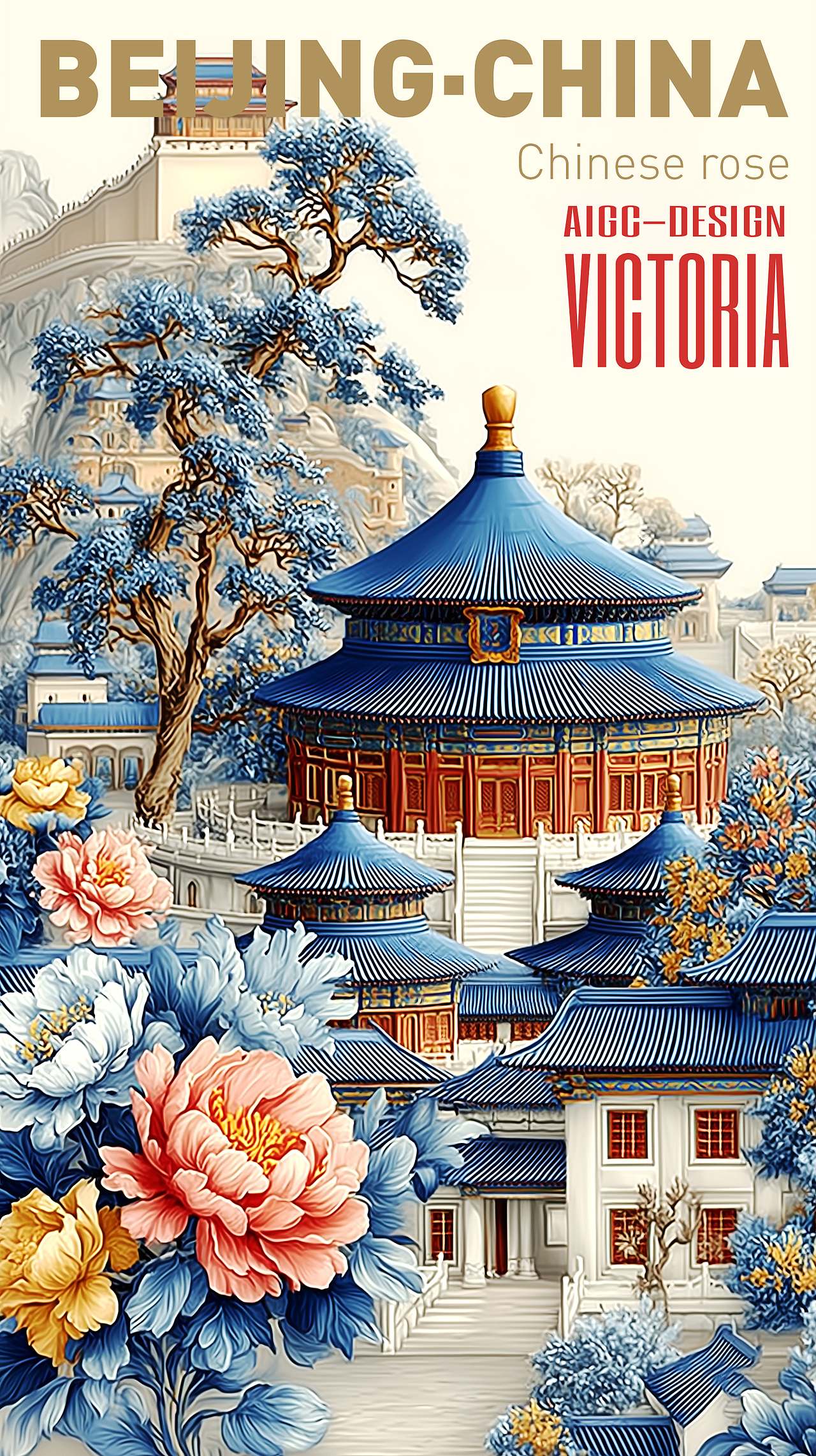 AIGC-《北京|月季花》