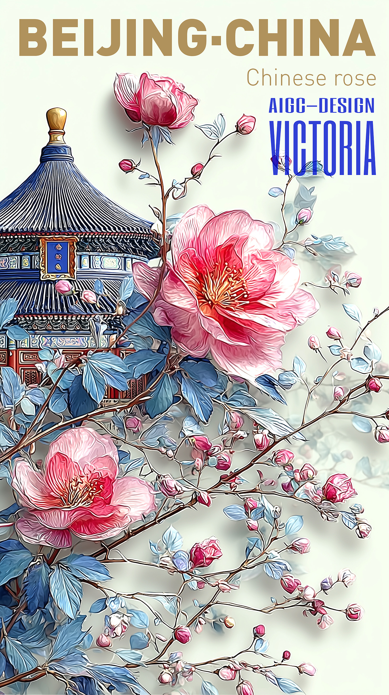 AIGC-《北京|月季花》