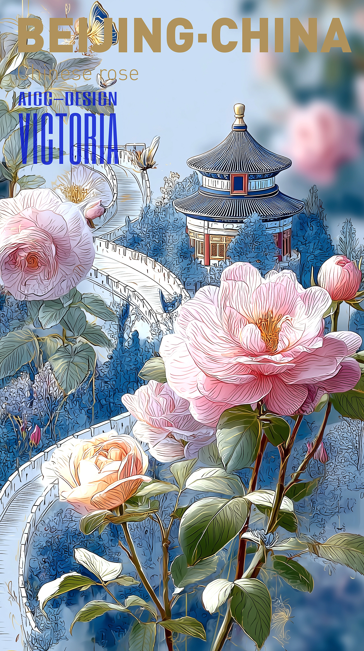 AIGC-《北京|月季花》