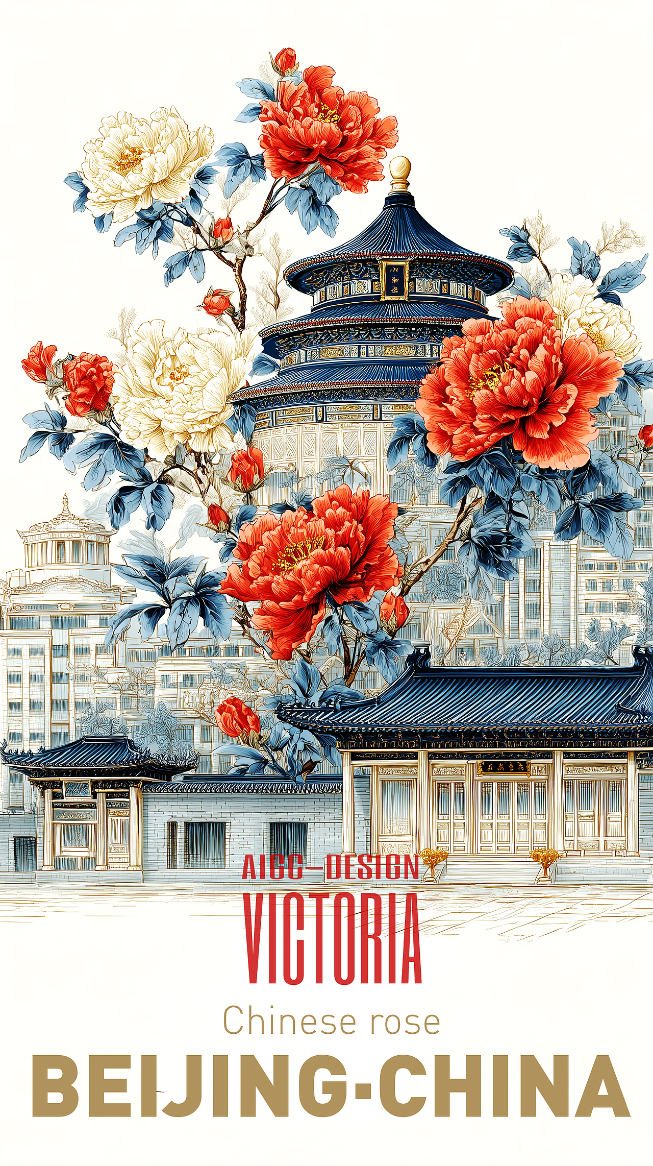 AIGC-《北京|月季花》