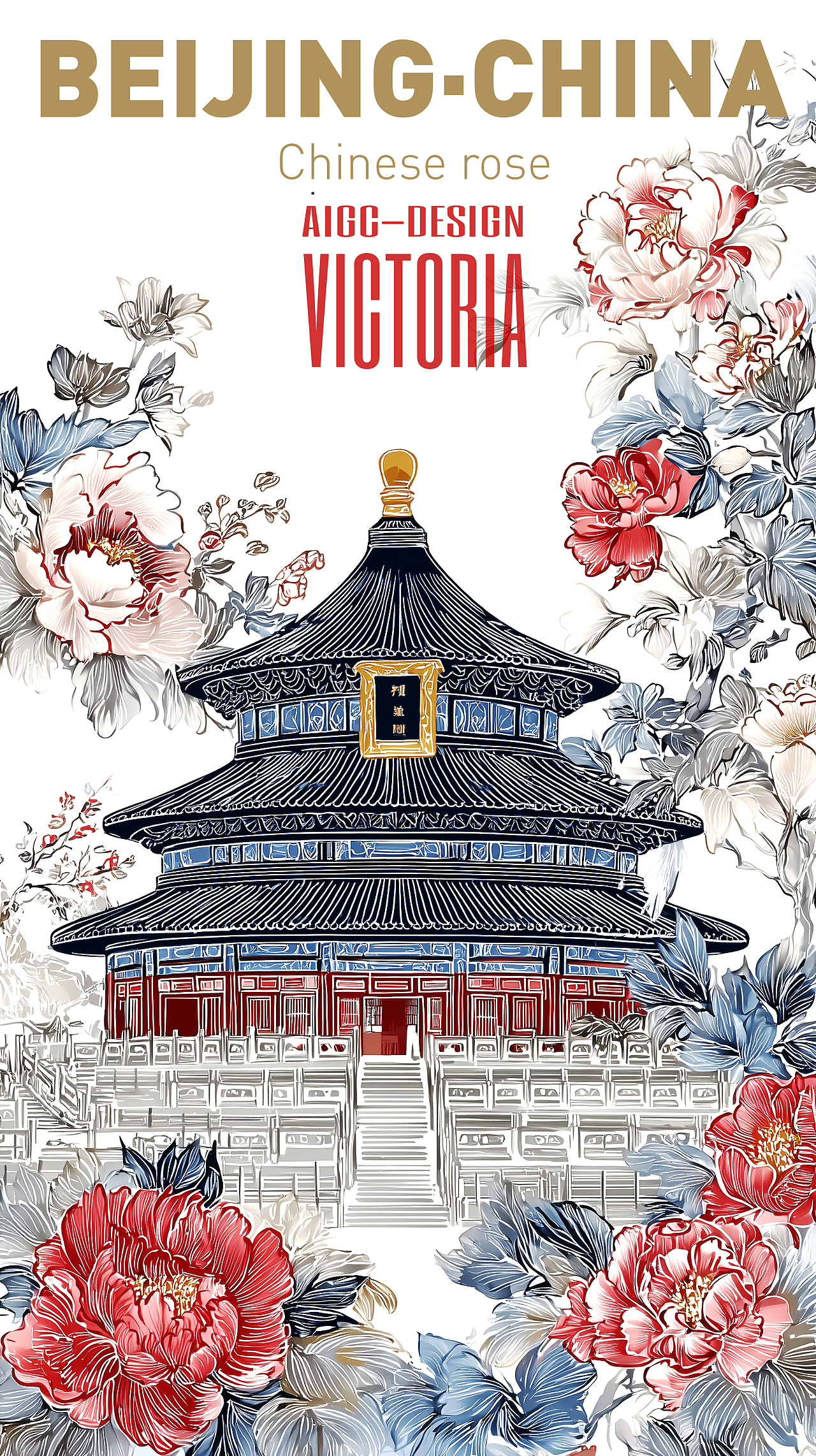 AIGC-《北京|月季花》