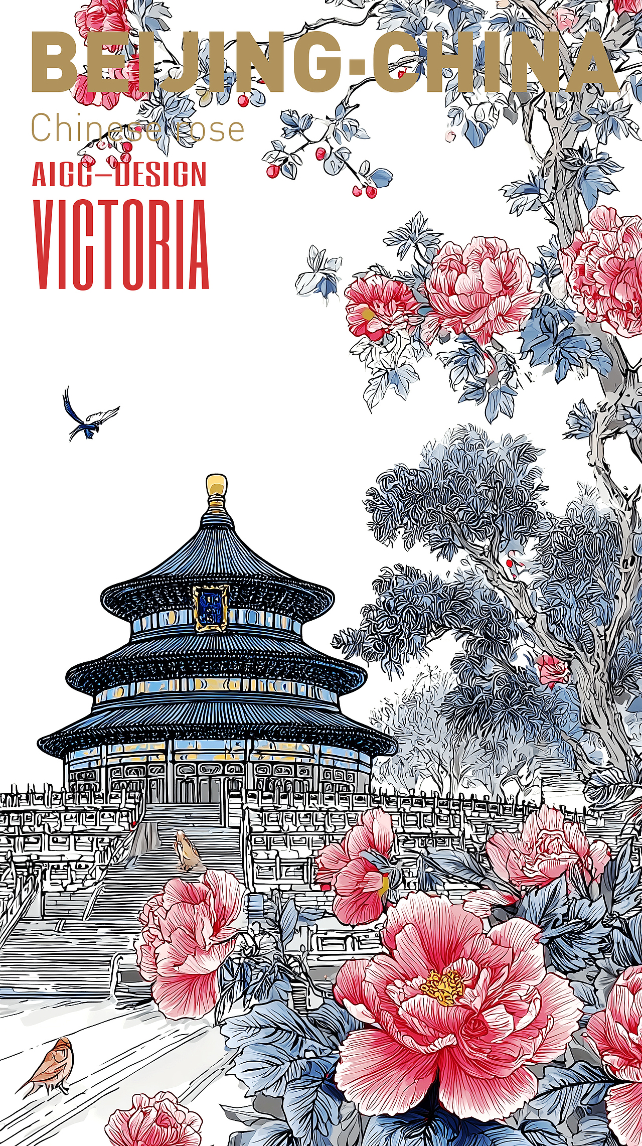 AIGC-《北京|月季花》