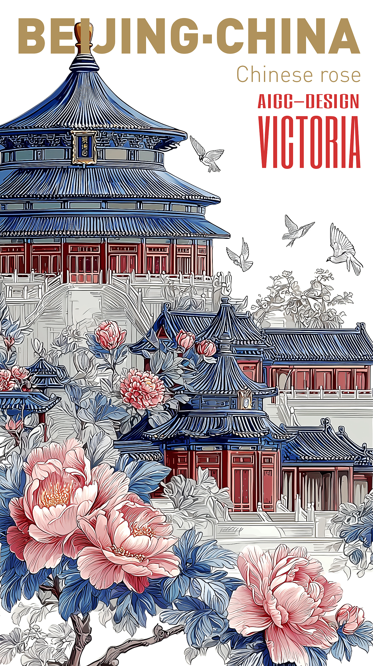 AIGC-《北京|月季花》