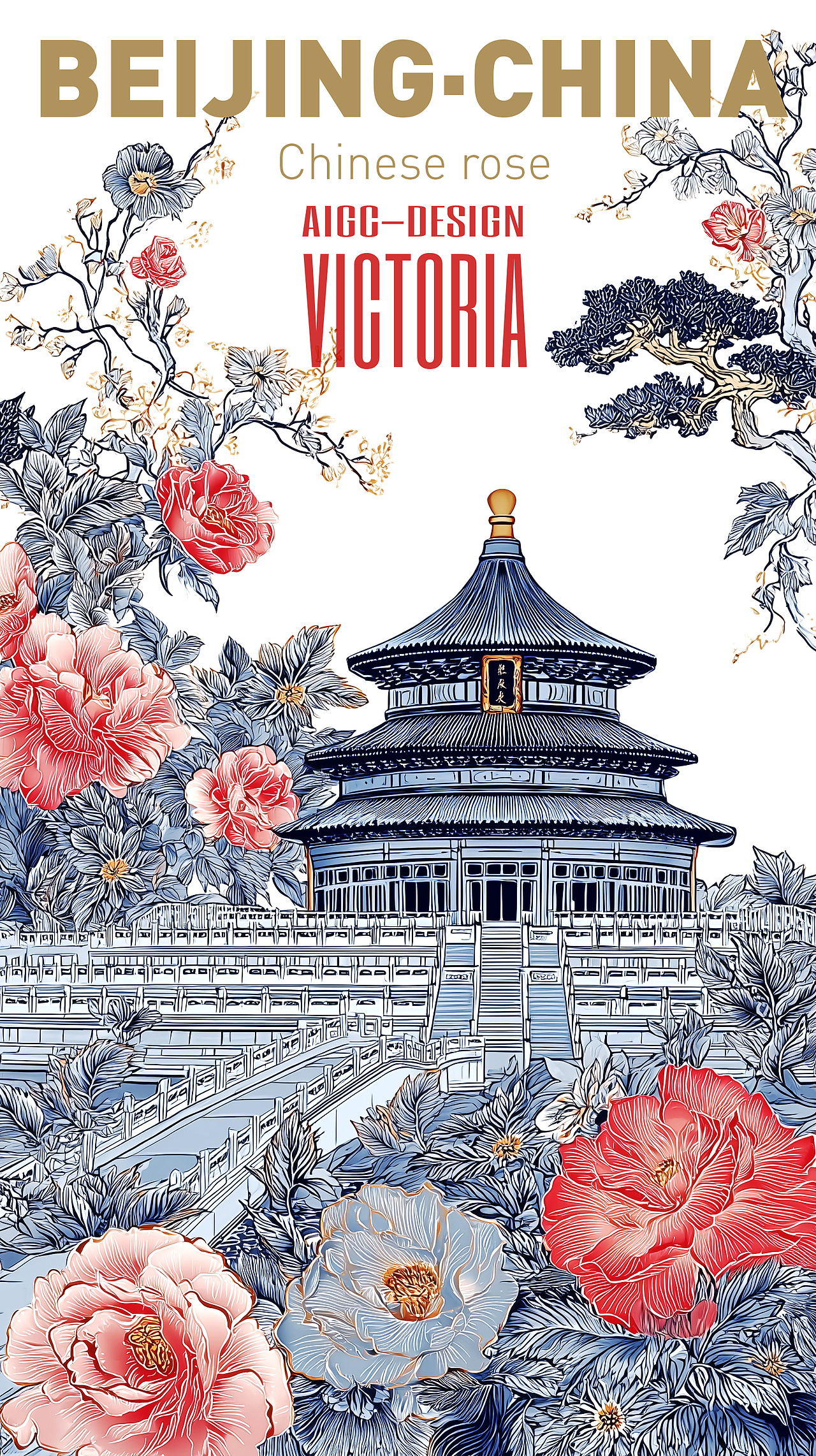 AIGC-《北京|月季花》