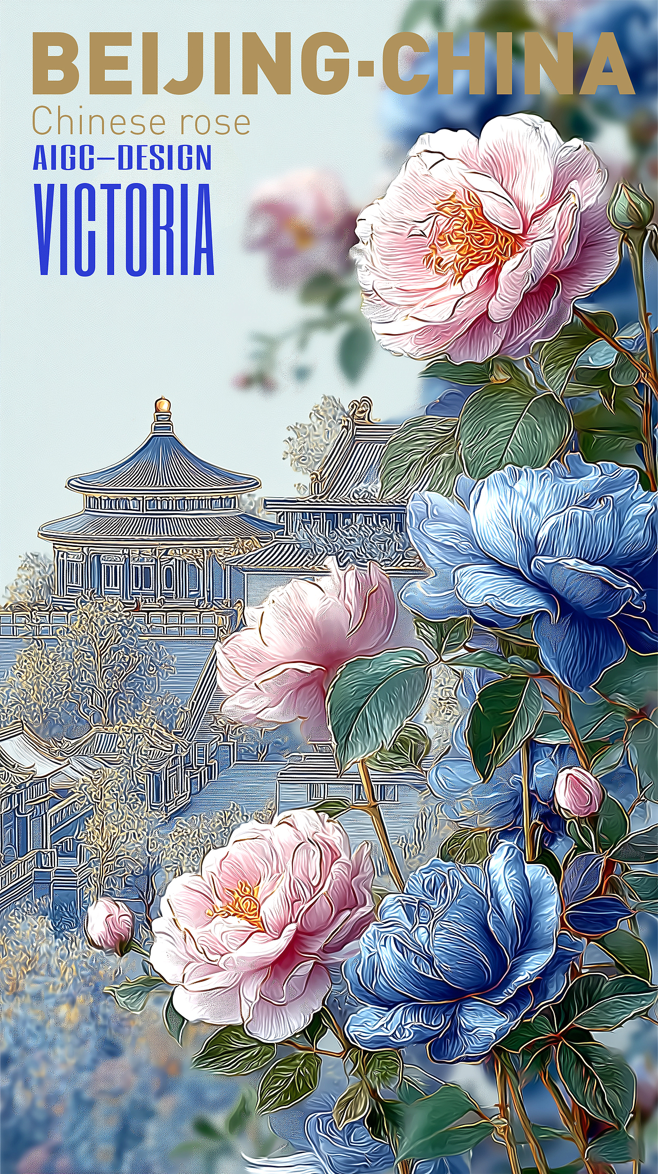 AIGC-《北京|月季花》