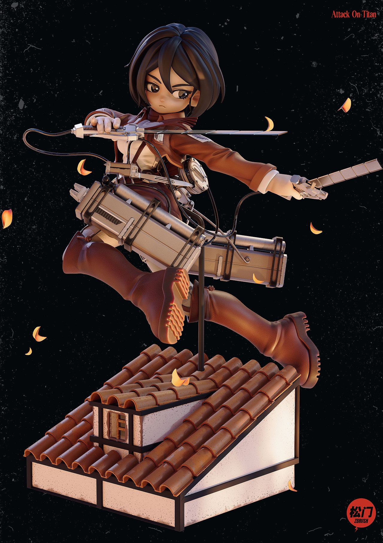 进击的巨人-三笠卡通版