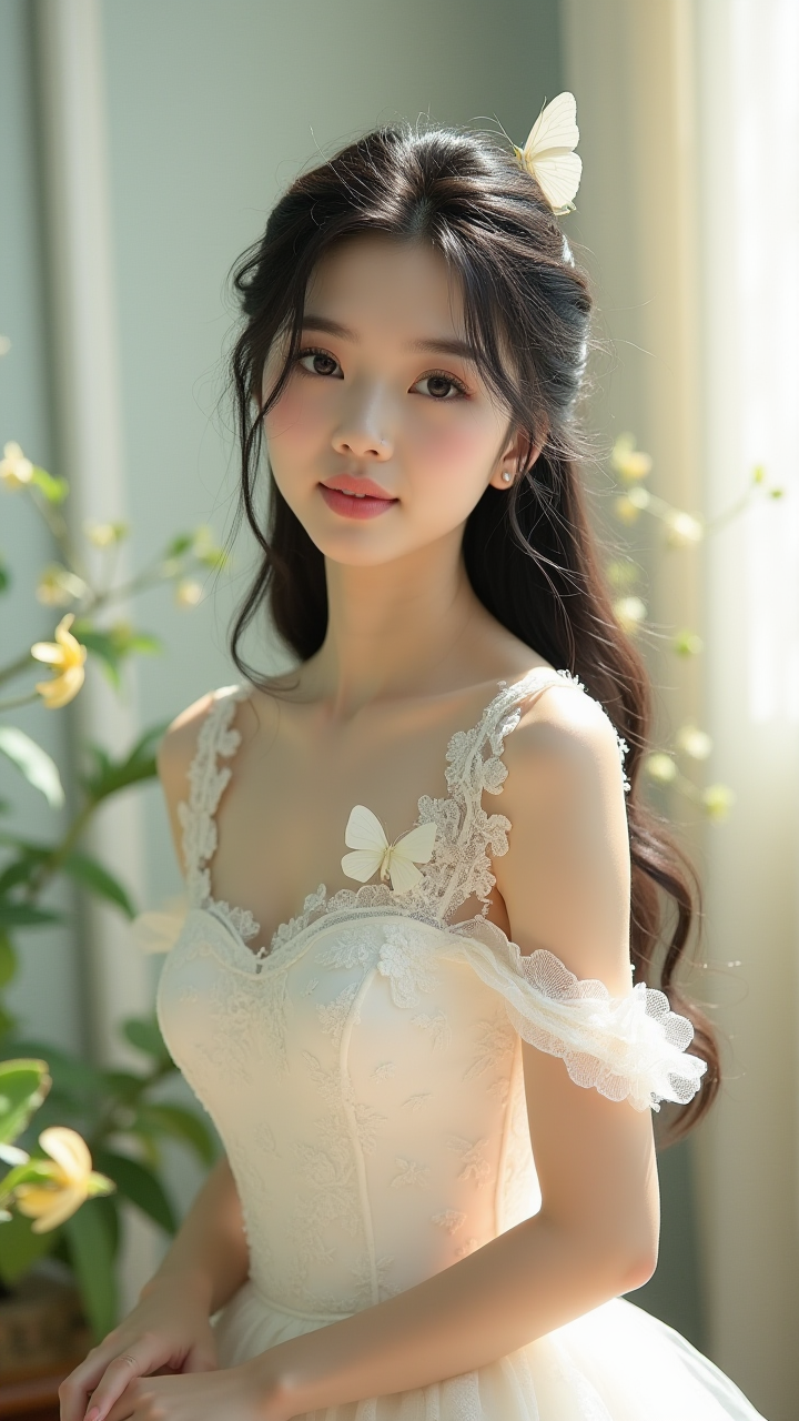 【AIGC梦幻婚纱美学】：白纱与花卉的浪漫算法融合