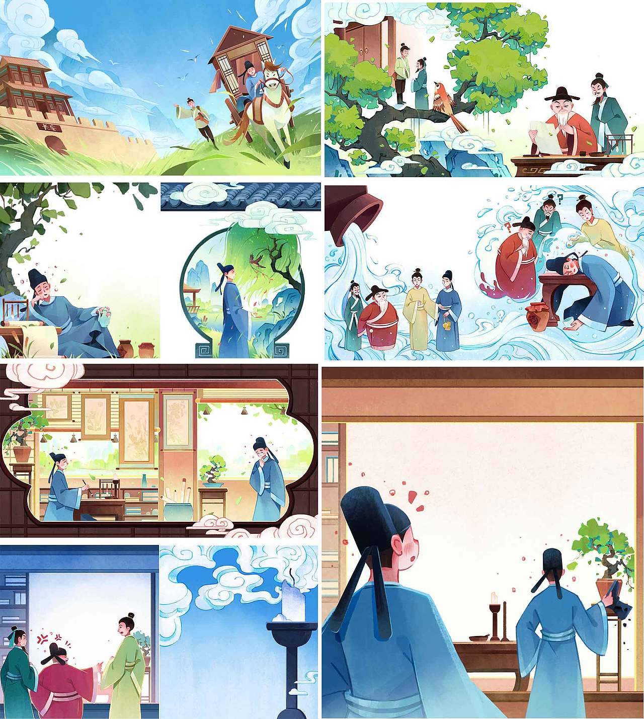 国风绘本插画|寻找有缘的出版社老师,欢迎约稿~