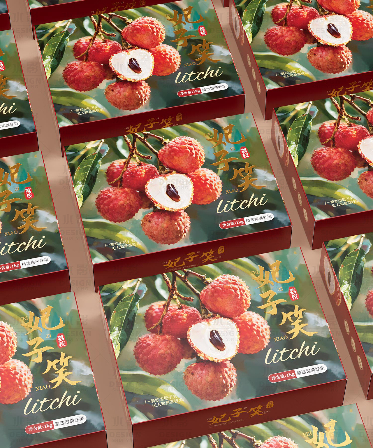打破常规!油画风荔枝包装,开启水果新美学